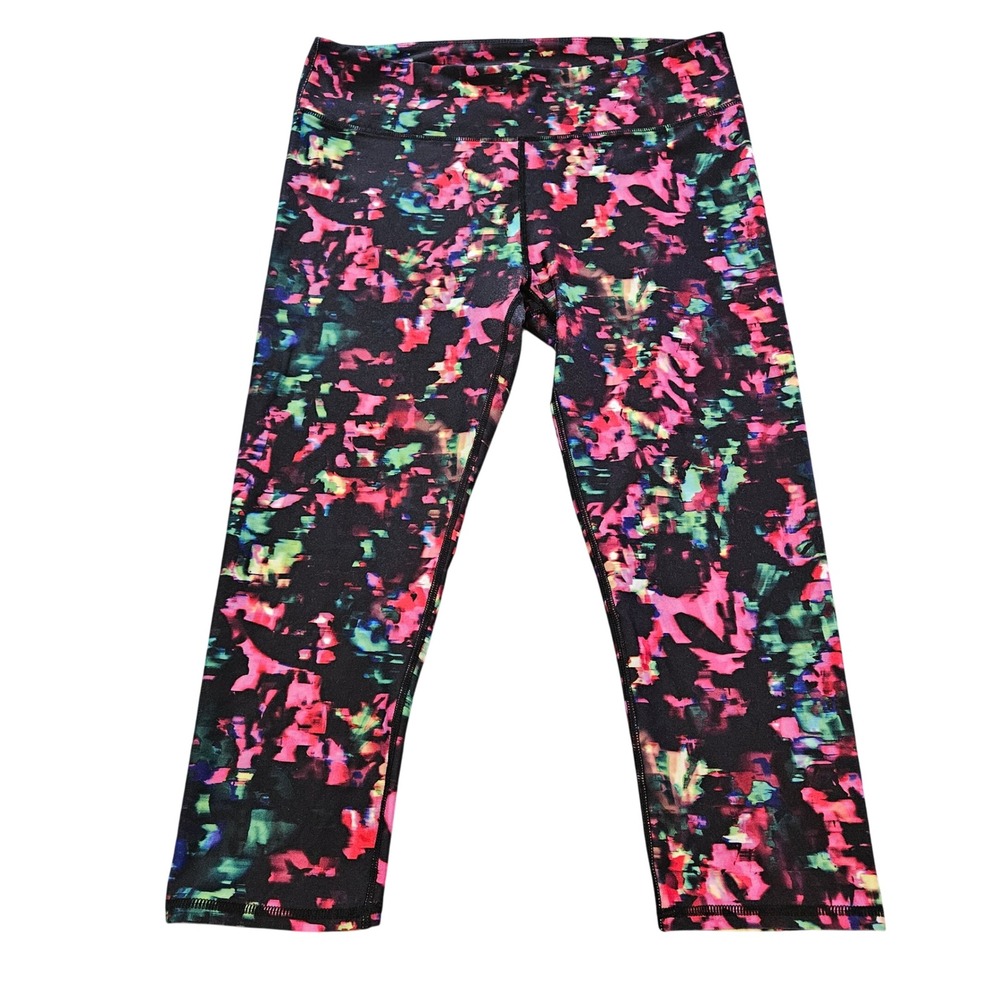 Fabletics‎ Womens Salar Chroma Multi-Color Abstract Print Cropped Leggings